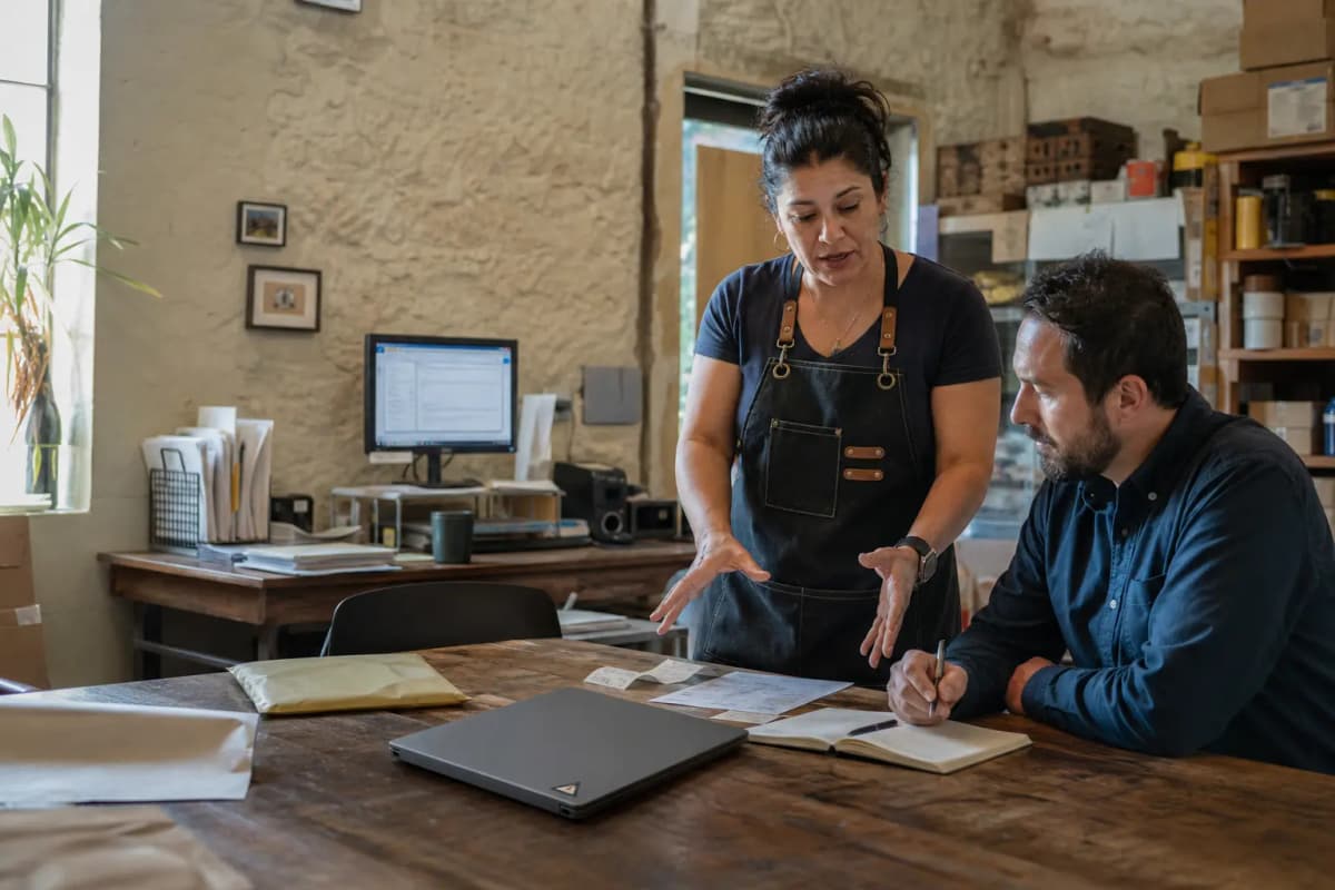 SovrinTech owner reviewing a real business workflow