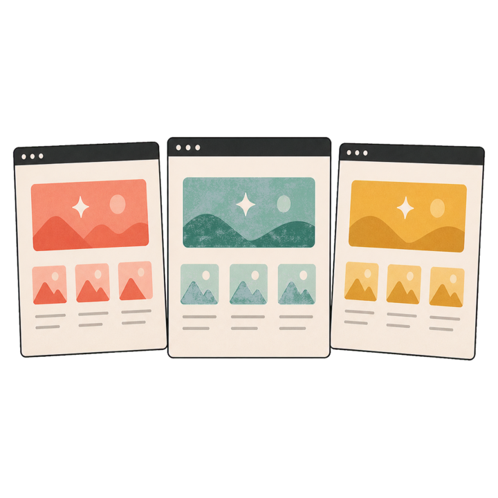 Business owner frustrated by repetitive cookie-cutter websites and generic AI-generated layouts